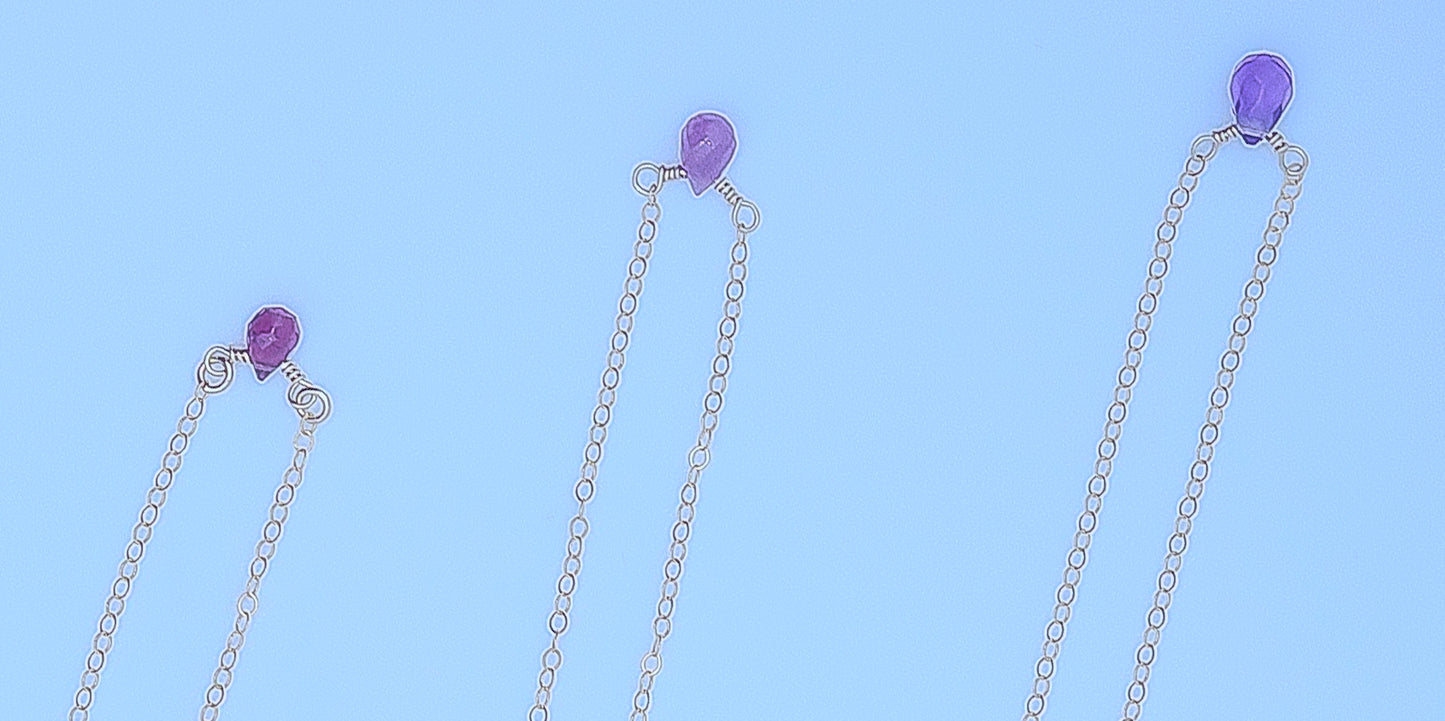 Amethyst Reverie Necklace | Whisper of Violet aura indigo | Intentional Crystal | Minimalist| Stackable