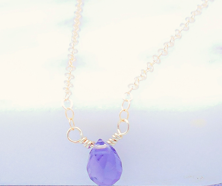 Amethyst Reverie Necklace | Whisper of Violet aura indigo | Intentional Crystal | Minimalist| Stackable