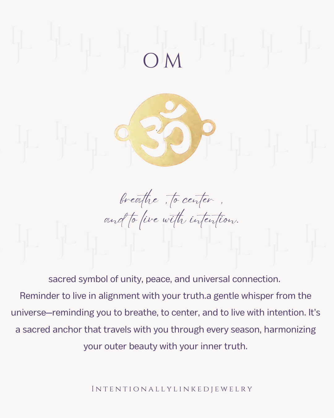 OM connector | 14K Gold Filled | Spiritual & Intentional Permanent Jewelry