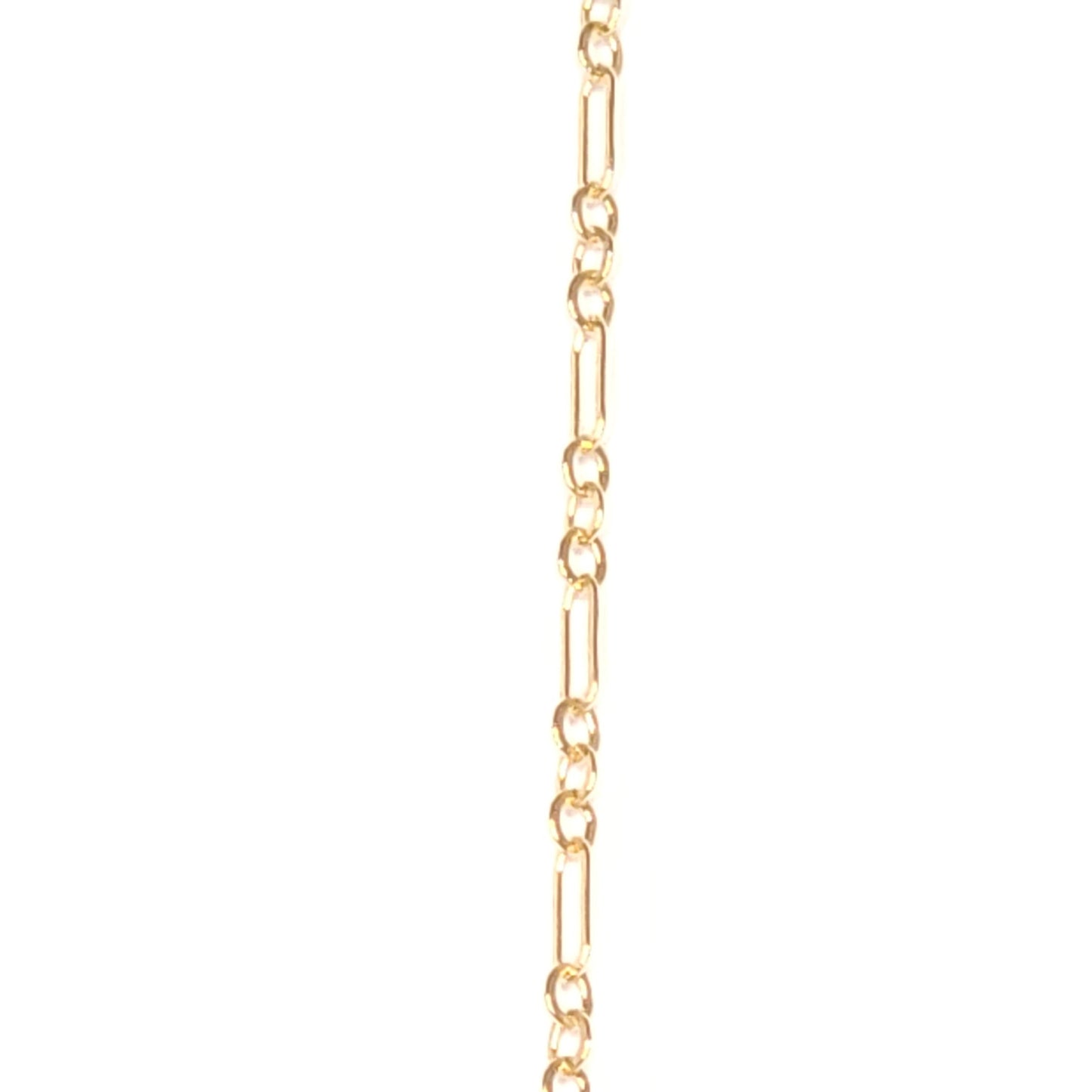 Elegant 2mm link chain with circular rhythm and rich gold glow — Scorpio chain for permanent jewelry in Maryland. Be Intentionally Linked.