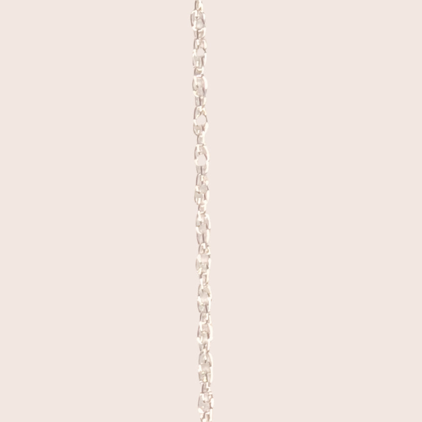 Sterling silver tiny rope chain, minimalist permanent jewelry style reflecting quiet elegance and enduring beauty — Be Intentionally Linked.