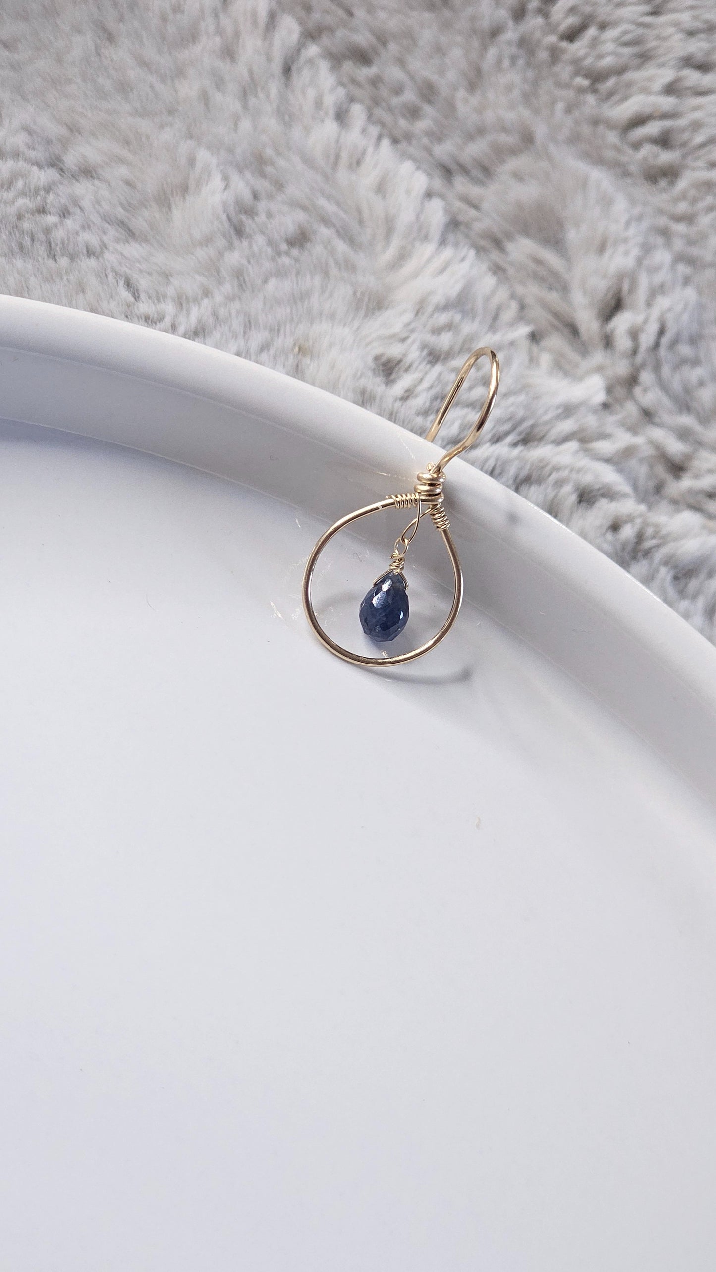 Sapphire Teardrop Hoops | Timeless Elegance Meets Subtle Glamour 💙