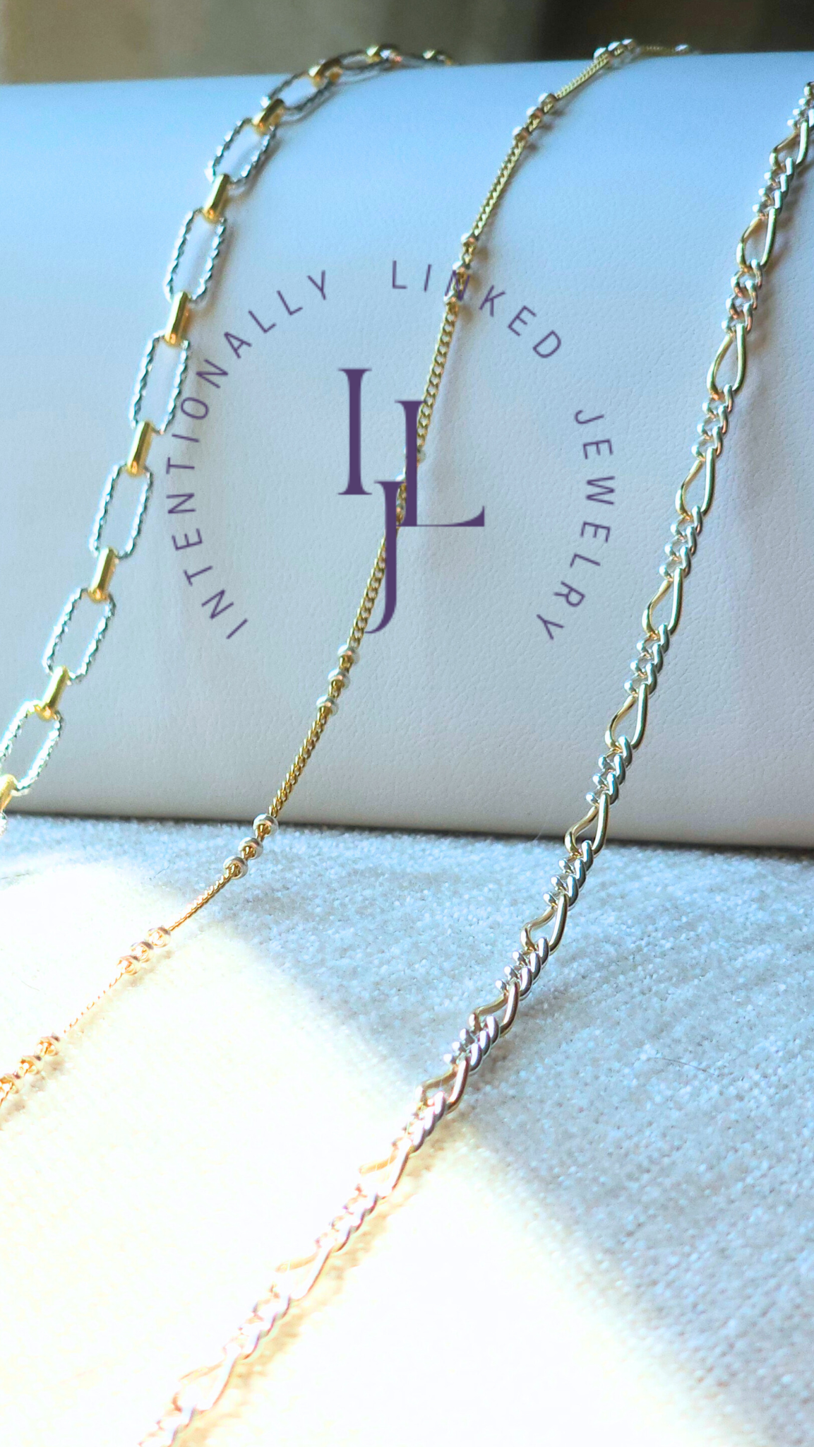 Monarch | Mixed Metal Figaro Chain | Sterling Silver & 14k Gold Filled | Permanent Jewelry | Be Intentionally Linked