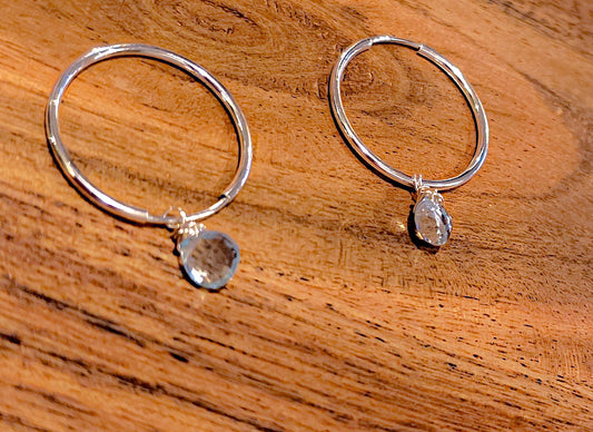 14k Gold fill endless hoop earrings