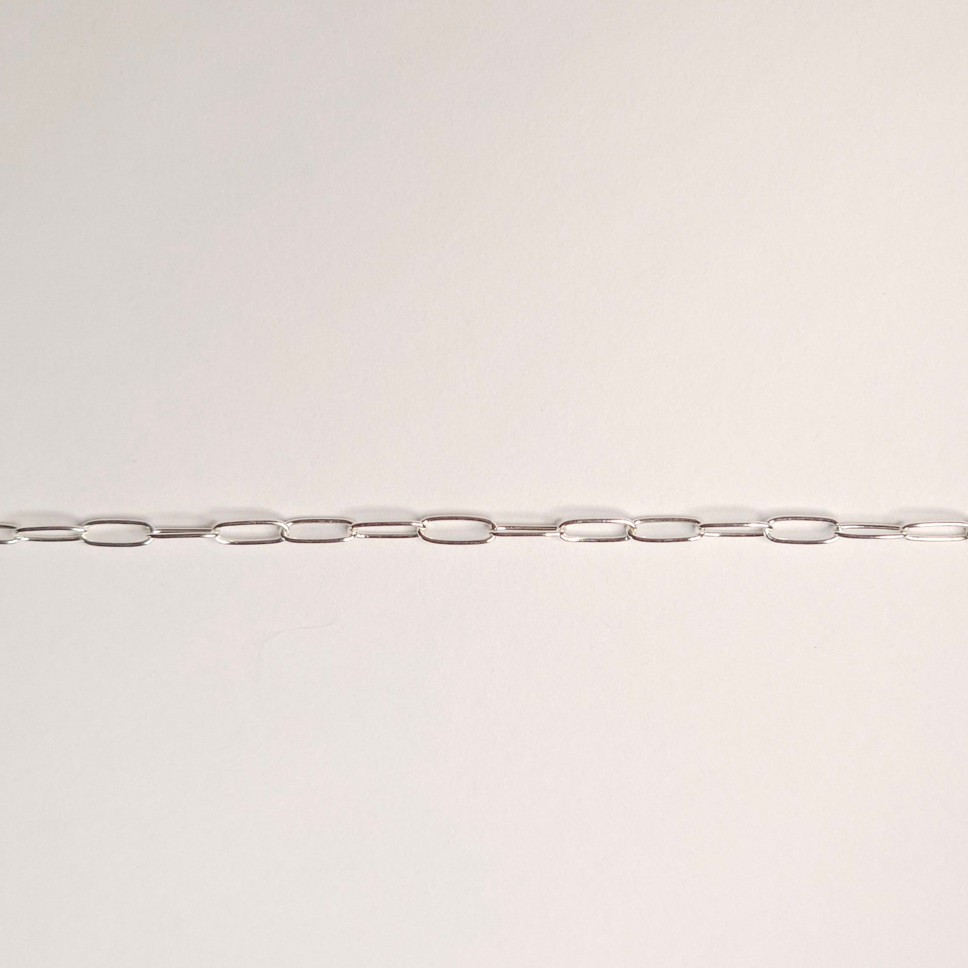 round paperclip chain in sterling silver by intentionally linked jewelry for permanent jewelry in fallston maryland 