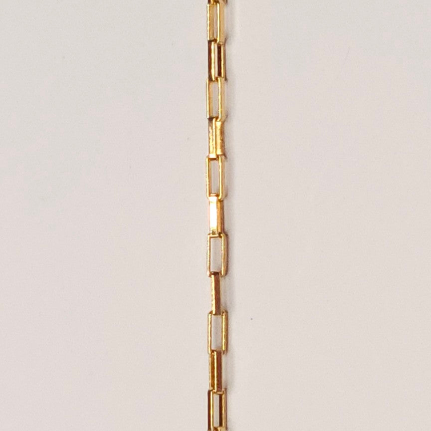  Elongated rolo/ Box chain but more of a paperclip with a square vibe chain in 14k gold filled — a sleek and structured option for modern permanent jewelry. 3.2mm * 2.1mm for a minimal but elevated look to Be Intentionally Linked