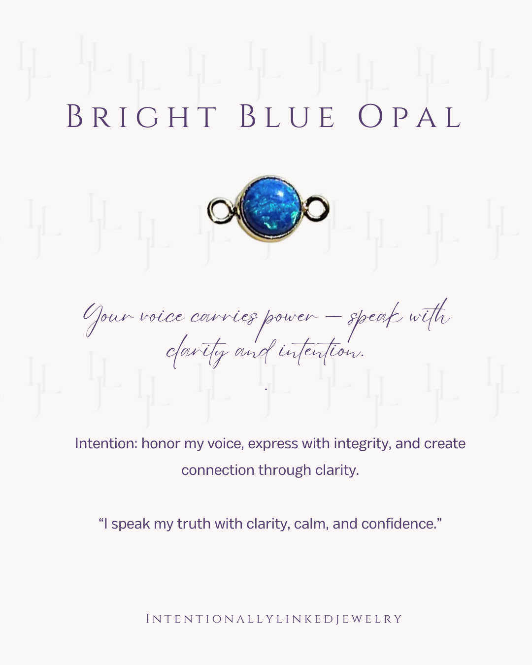 Blue Opal Connector | 14k Gold Filled  | Spiritual & Intentional Permanent Jewelry | Be Intentionally Linked