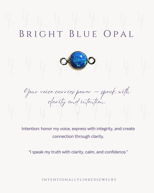 Blue Opal Connector | 14k Gold Filled  | Spiritual & Intentional Permanent Jewelry | Be Intentionally Linked