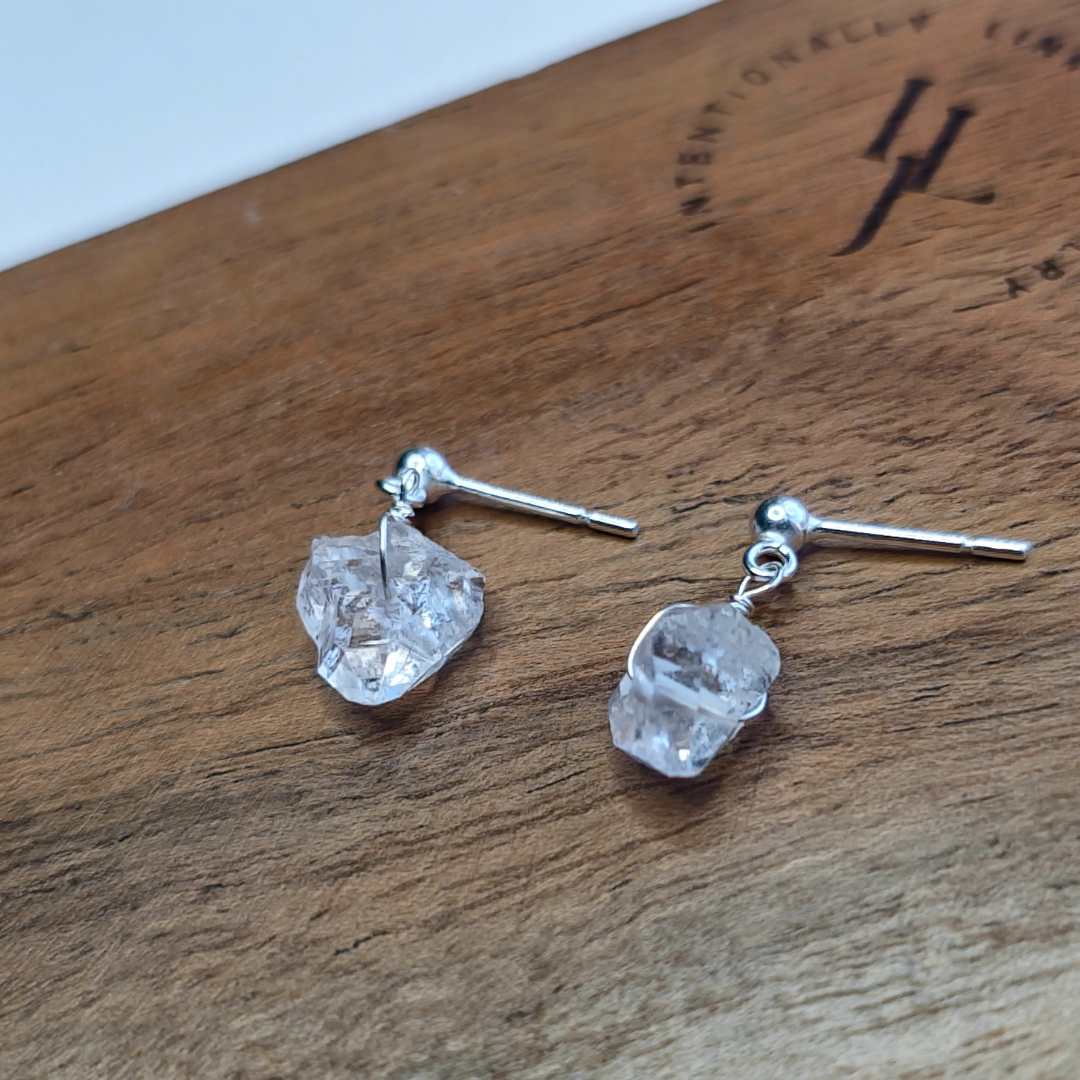 intentionally linked jewelry herkimer diamond contemporary minimalist 