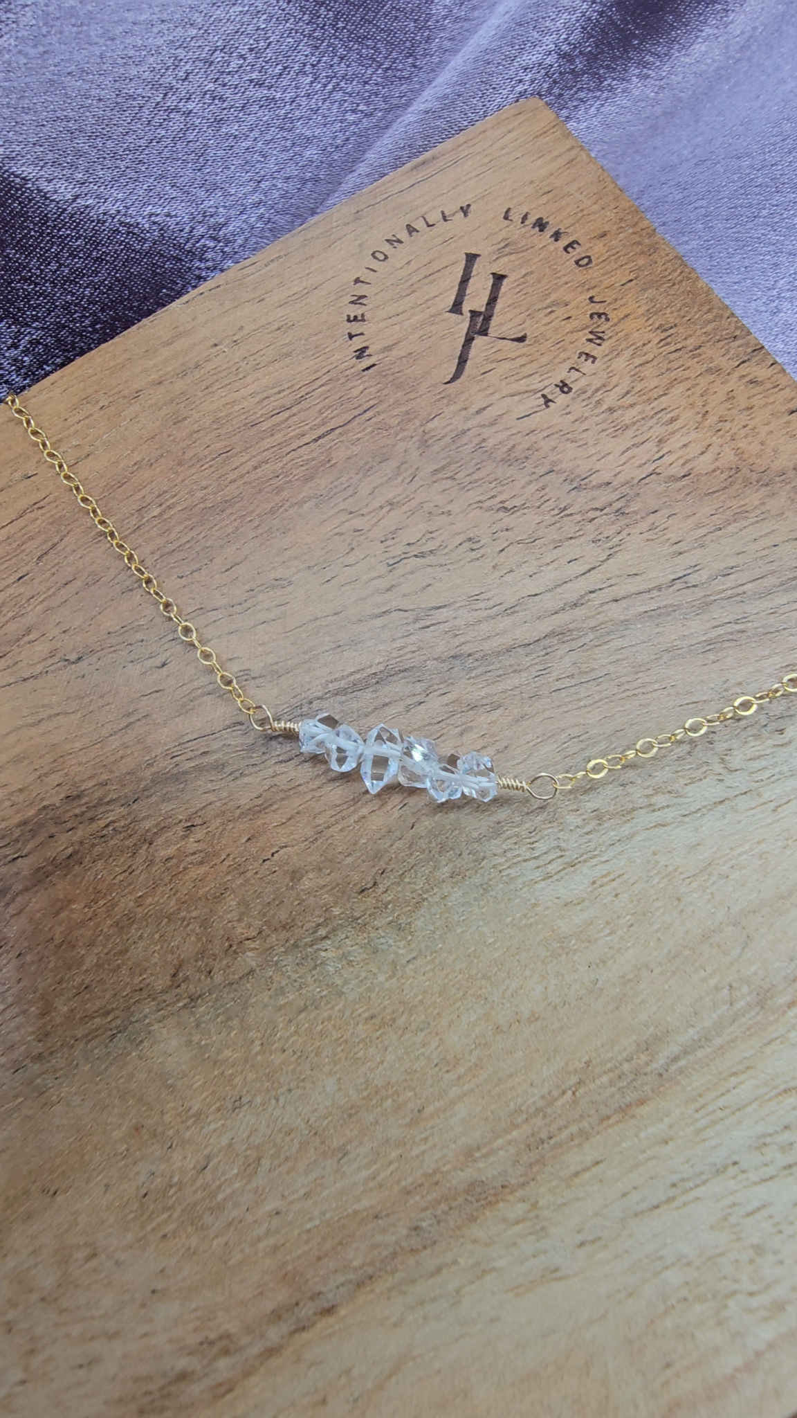 Herkimer Diamond Bar – Intentionally Linked Jewelry