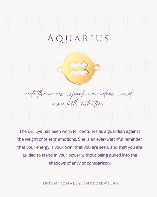 Aquarius Wave-Maker Connector | 14K Gold Filled | Zodiac & Intentional Permanent Jewelry | Be Intentionally Linked