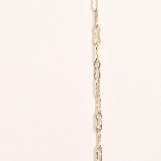 Unique krinkle-style chain in 14k gold fill featuring playful texture and modern edge — perfect for meaningful permanent jewelry. Be Intentionally Linked.