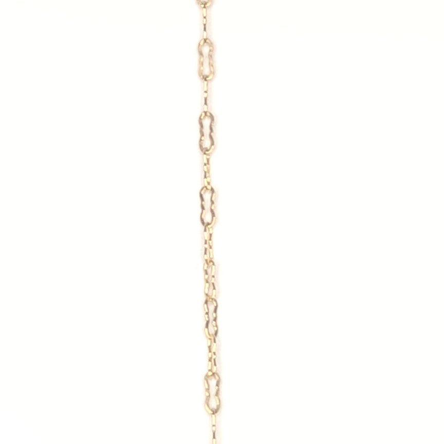 Unique krinkle-style chain in 14k gold fill featuring playful texture and modern edge — perfect for meaningful permanent jewelry. Be Intentionally Linked.