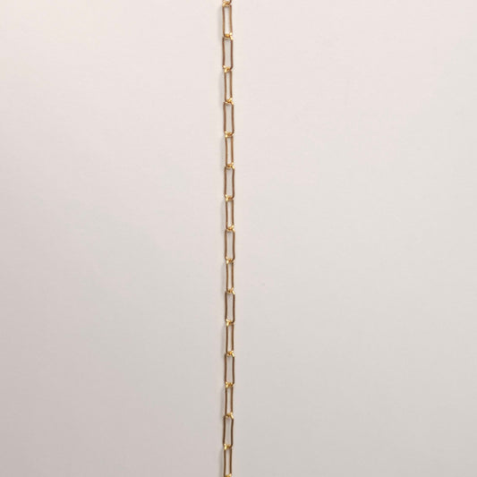 Modern and intentional 14k gold filled medium paperclip chain — elegant, clean, and designed to last. Intentionally Linked Jewelry is the best for permanent jewelry in Maryland.

