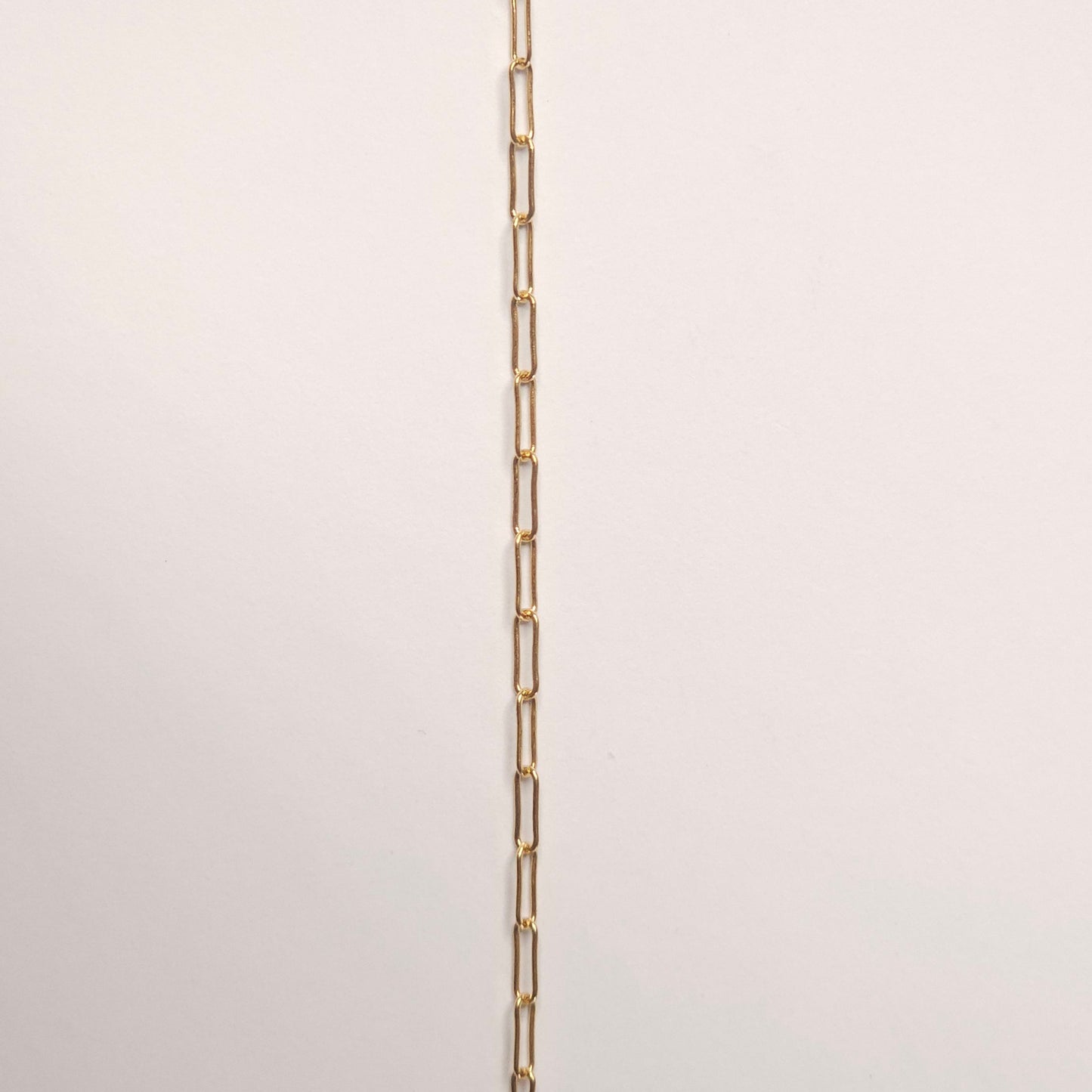 Libra chain with gold filled medium paperclip links, ideal for minimalist stacking or signature permanent jewelry. Intentionally Linked Jewelry 