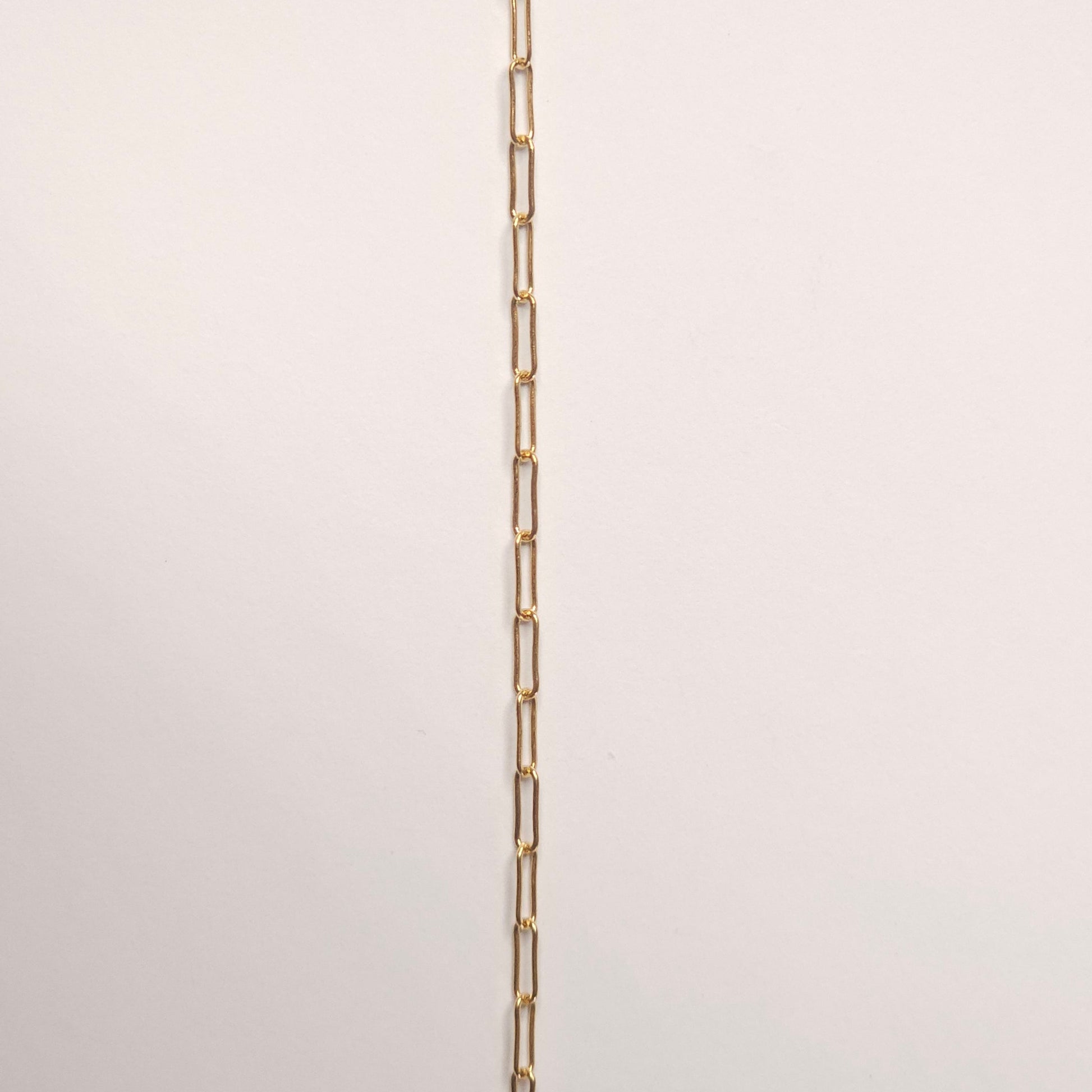 Libra chain with gold filled medium paperclip links, ideal for minimalist stacking or signature permanent jewelry. Intentionally Linked Jewelry 