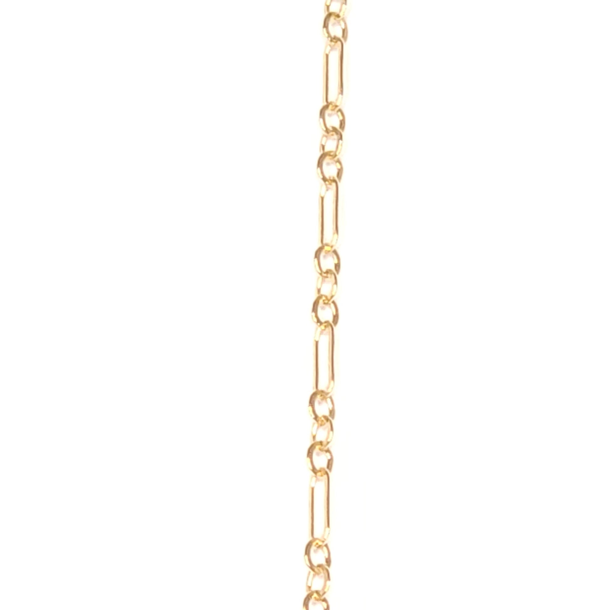 Elegant 2mm link chain with circular rhythm and rich gold glow — Scorpio chain for permanent jewelry in Maryland. Be Intentionally Linked.