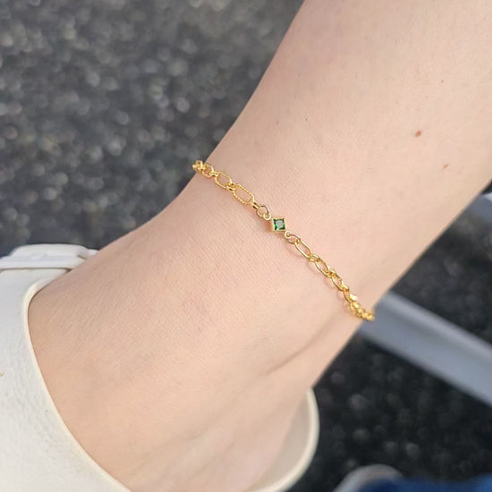 Astraea Chain In 14k Gold fill on an anklet made permanent By Intentionally linked permanent Jewelry Baltimore