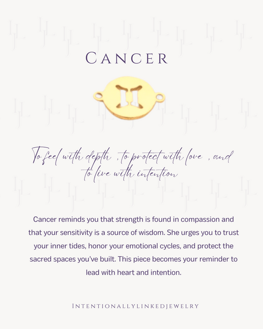 Cancer Zodiac Connector | 14K Gold Fill | Spiritual & Intentional Permanent Jewelry | Be Intentionally Linked
