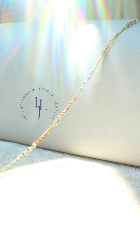 Threefold | Mixed Metal Satellite Chain | 14K Gold Fill & Sterling Silver| Permanent Jewelry | Be Intentionally Linked