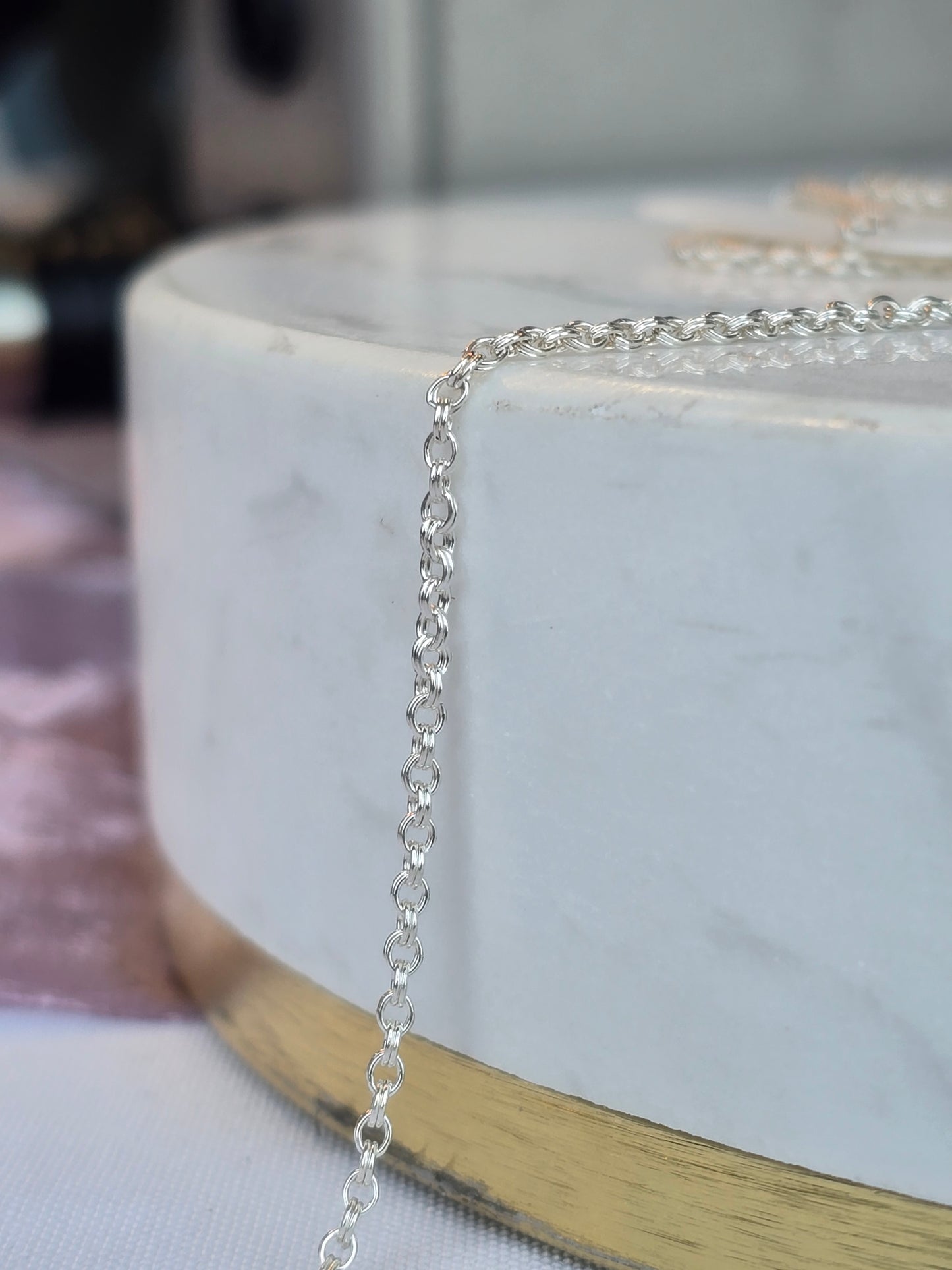 Double Rolo Chain| Sterling Silver Chain | Permanent Jewelry Chain | Intentionally Linked Jewelry | Baltimore, Maryland