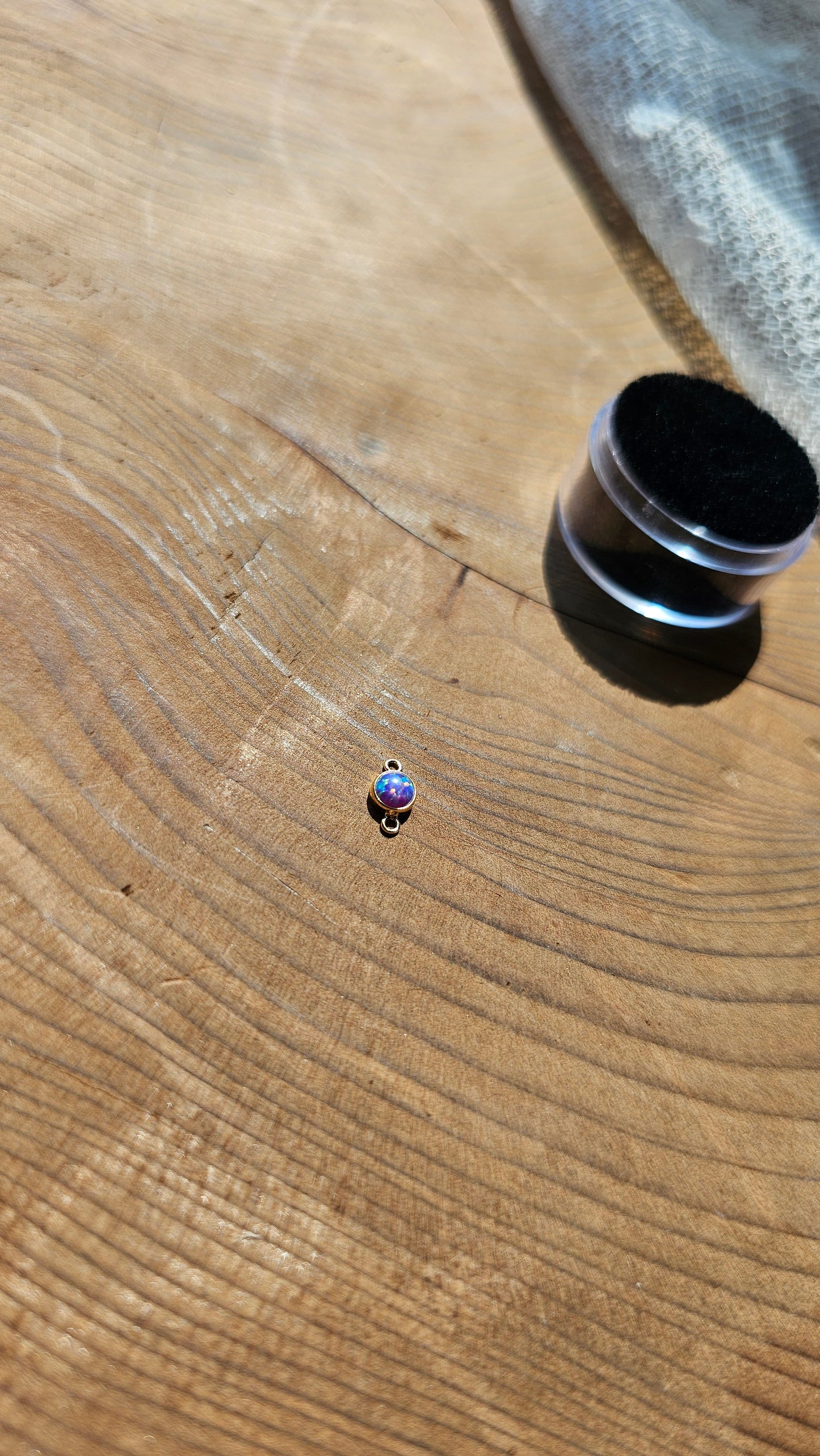 Purple Opal Connector | 14k Gold-Filled | Spiritual & Intentional Permanent Jewelry | Be Intentionally Linked In Maryland