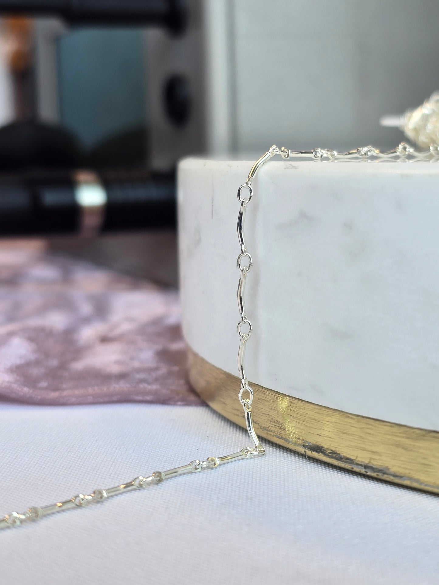 Curly bar chain | Sterling Silver