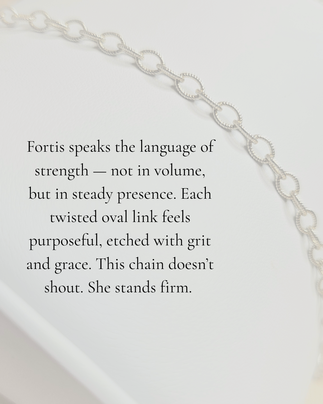 Fortis | Sterling Silver | Twisted Oval Chain | Permanent Jewelry | Be Intentionally Linked