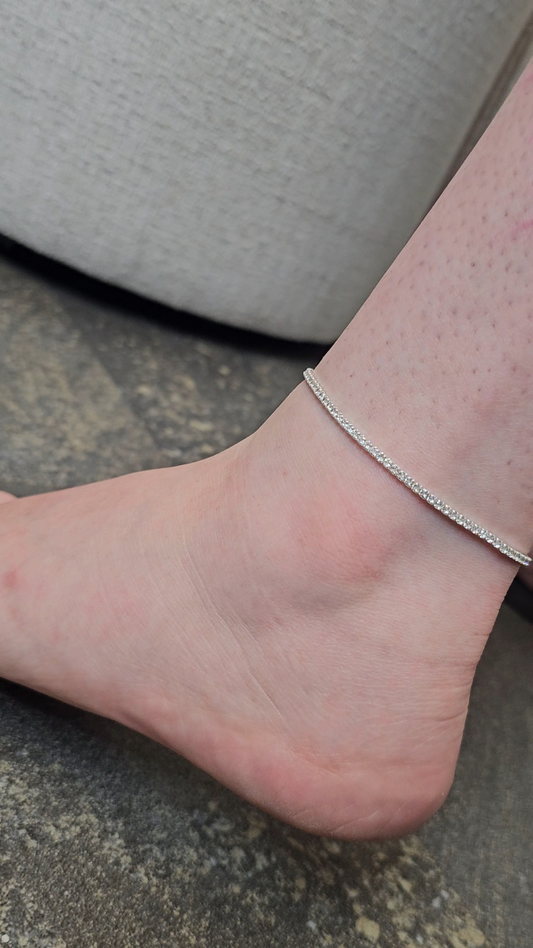 Cz Sterling Silver | Tennis Chain | Permanent Jewelry | Intentionally Linked Jewelry |  Canton |Baltimore, Maryland