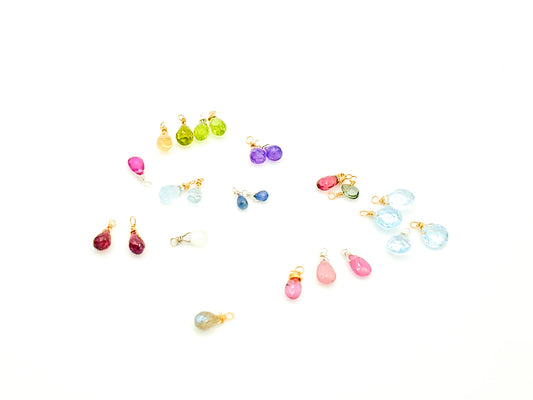 Top wrapped Birthstone charms