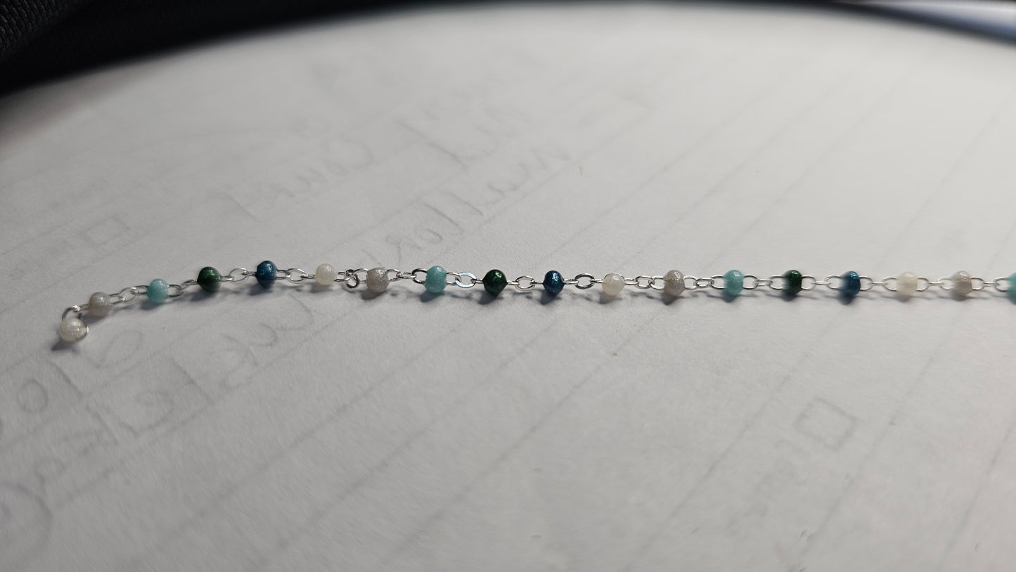 Dot Enamel Chain | Sterling Silver | Permanent Jewelry | Be Intentionally Linked | Baltimore, Maryland