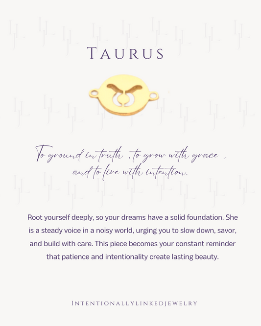 Taurus Zodiac Connector | 14K Gold Fill | Spiritual & Intentional Permanent Jewelry | Be Intentionally Linked