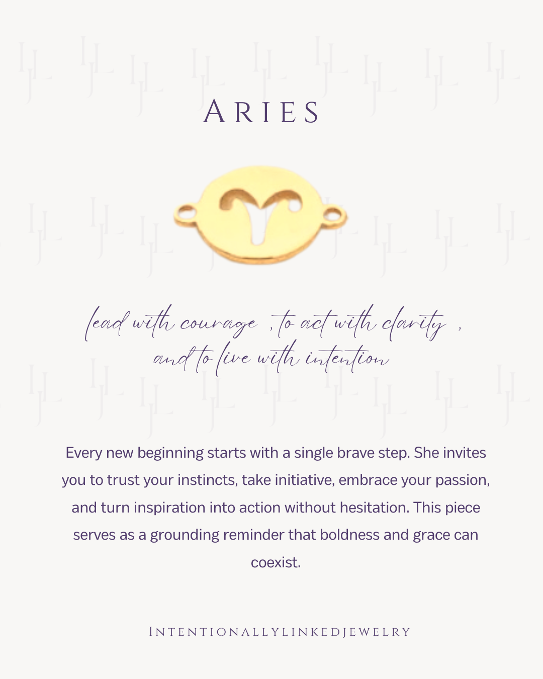 Aries Zodiac Connector | Sterling Silver | Spiritual & Intentional Permanent Jewelry | Be Intentionally Linked