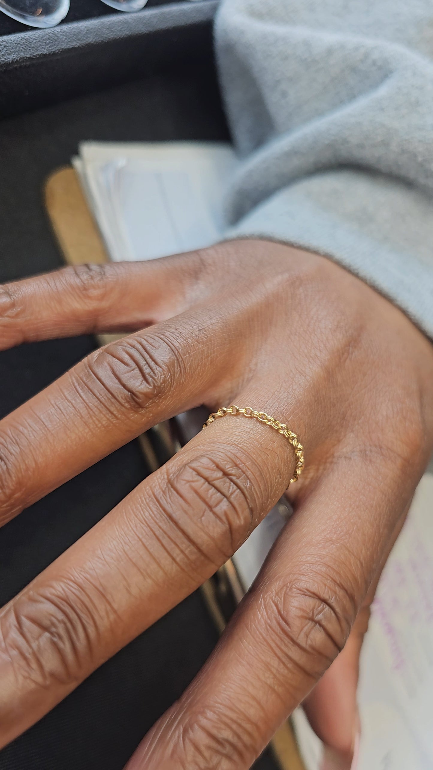 Cadence | Mixed Metal | Textured Link Chain | Baltimore Permanent Jewelry | Be Intentionally Linked