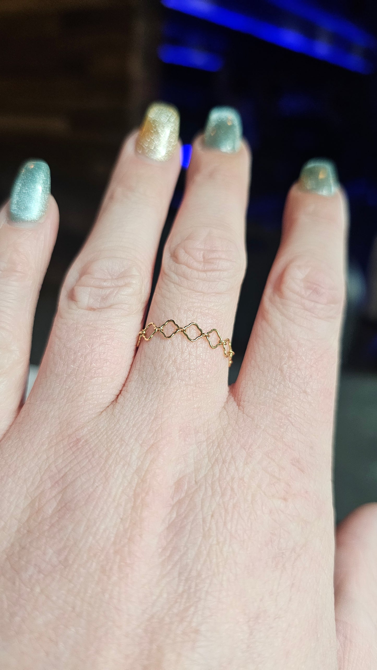 Fortuna Clover Chain | 14k Gold Fill | Permanent Jewelry | Be Intentionally Linked in Baltimore, Maryland